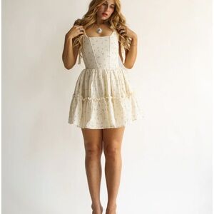 Wild rose and sparrow Siena  Dress with cherry 🍒 Pattern